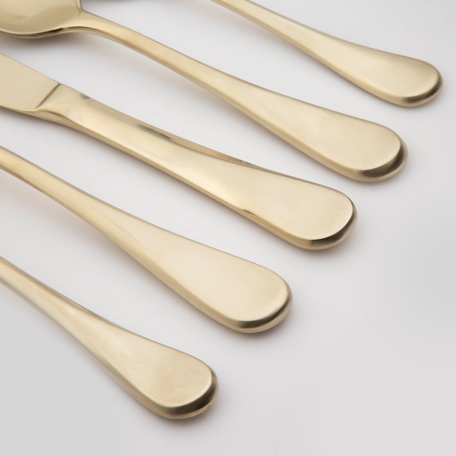Eloquence Champagne Satin 20-Piece Flatware Set - Elegant Stainless Steel Cutlery for Fine Dining, Wedding Gifts & Special Occasions