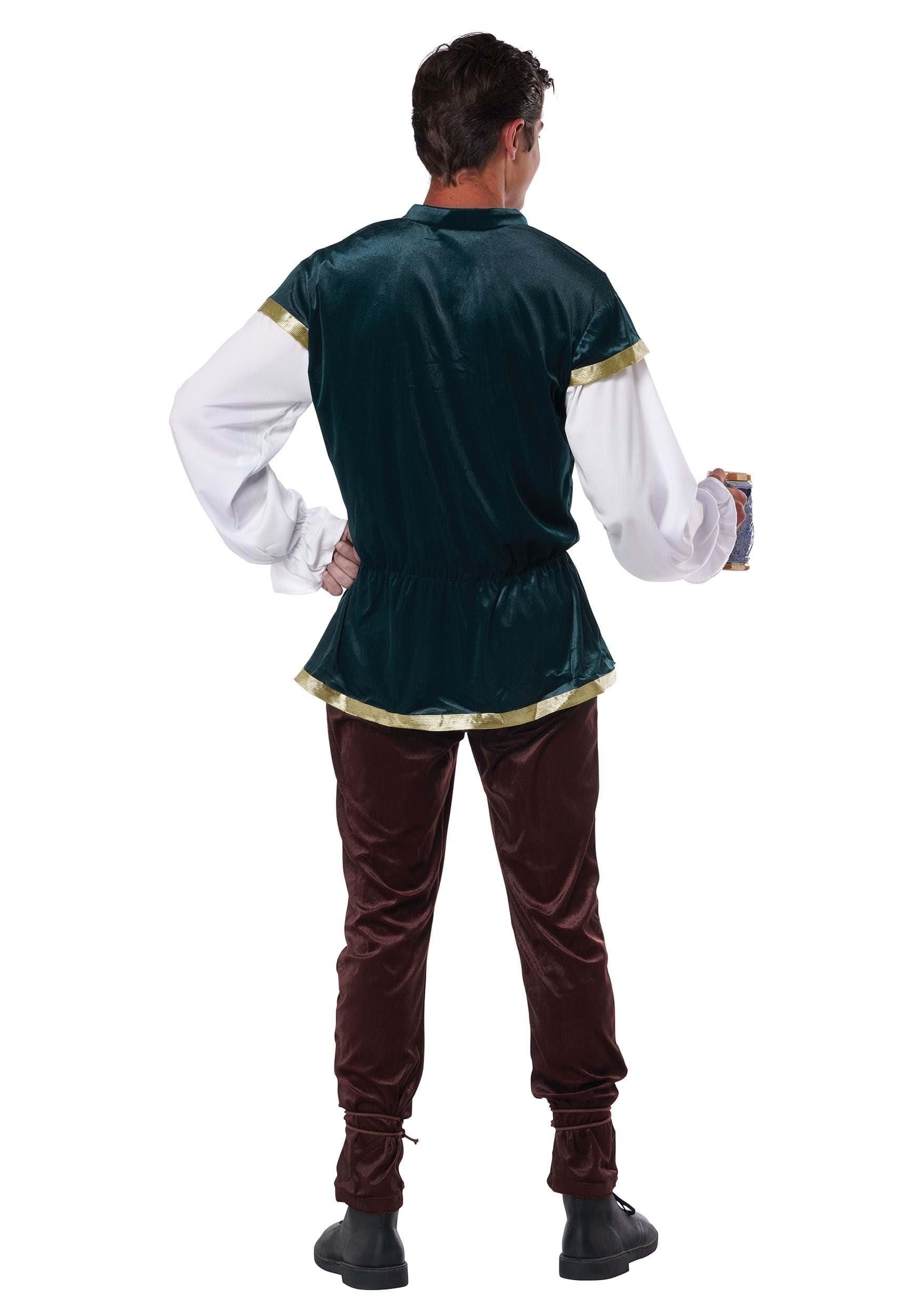 Tavern Man Costume for Adults - Medieval Bartender Outfit with Vest & Shirt - Perfect for Renaissance Fairs, Halloween Parties & Themed Events
