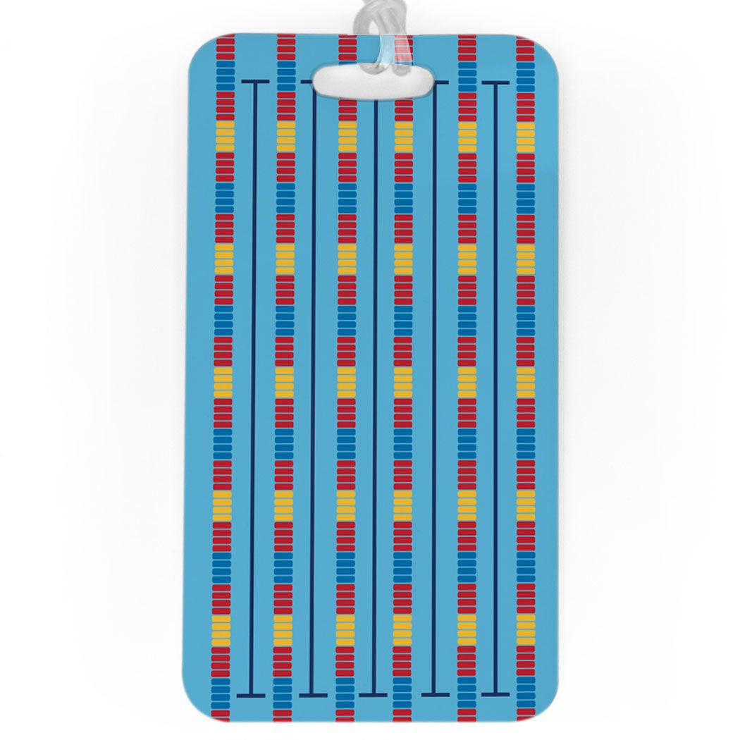 ChalkTalkSPORTS Swimming Luggage Tag & Bag Tag for Swimmers - Large Waterproof Swim Lane ID Tag for Swim Bags, Suitcases, and Backpacks - Perfect for Swim Meets, Pool Parties, and Travel