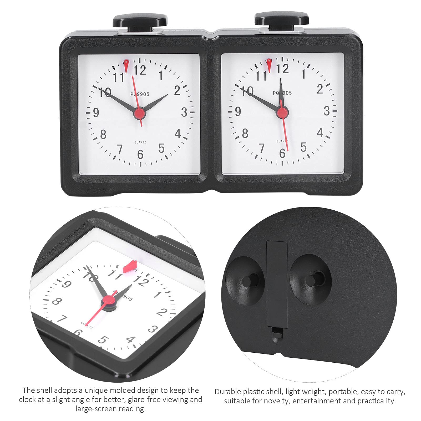 VGEBY Multifunction Silent Chess Clock - Analog Countdown Timer for Chess, Board Games & Sports | Perfect for Tournaments, Practice & Leisure Play