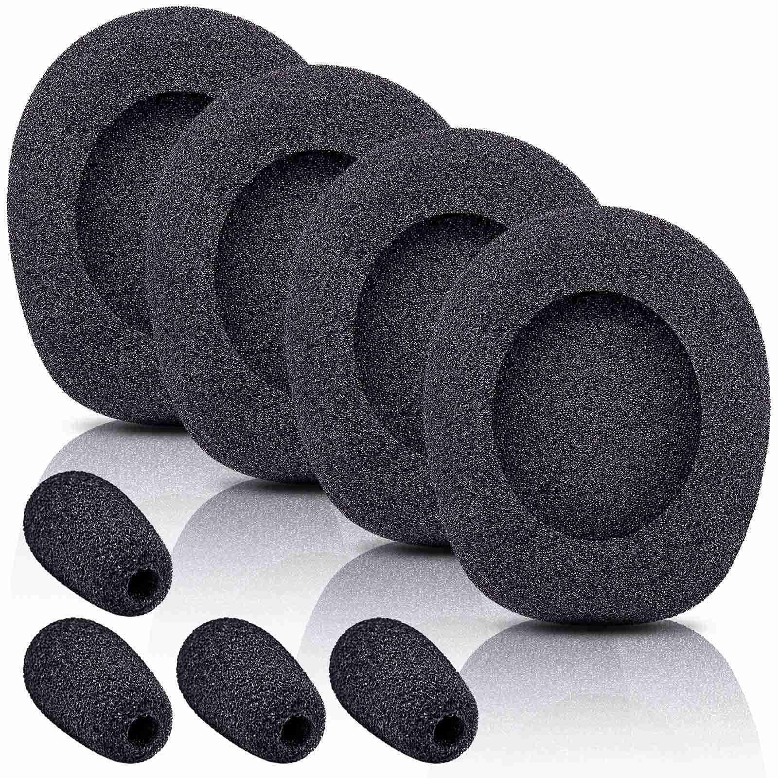 TRANSTEK B450-XT Replacement Ear Pads Cushion & Mic Foam - Compatible with B450-XT/B450XT Headset Accessories | Noise Isolation Comfort for Gaming, Office & Call Center Use