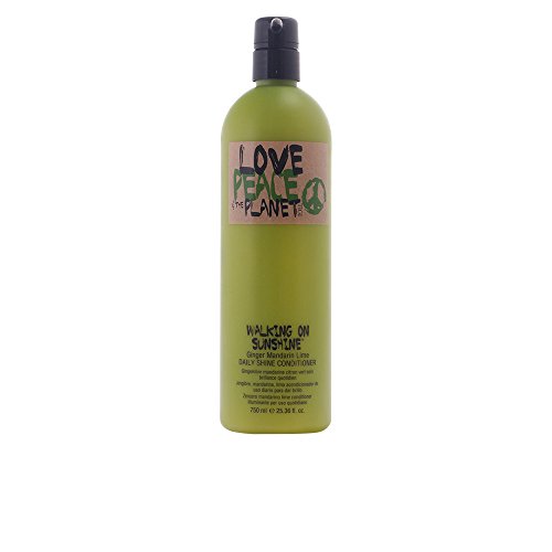 TIGI Love Peace and Planet Walking On Sunshine Ginger Mandarin Daily Shine Conditioner - 25.36 oz | Hydrating & Nourishing Hair Care for All Hair Types | Perfect for Daily Use, Salon-Quality Results at Home
