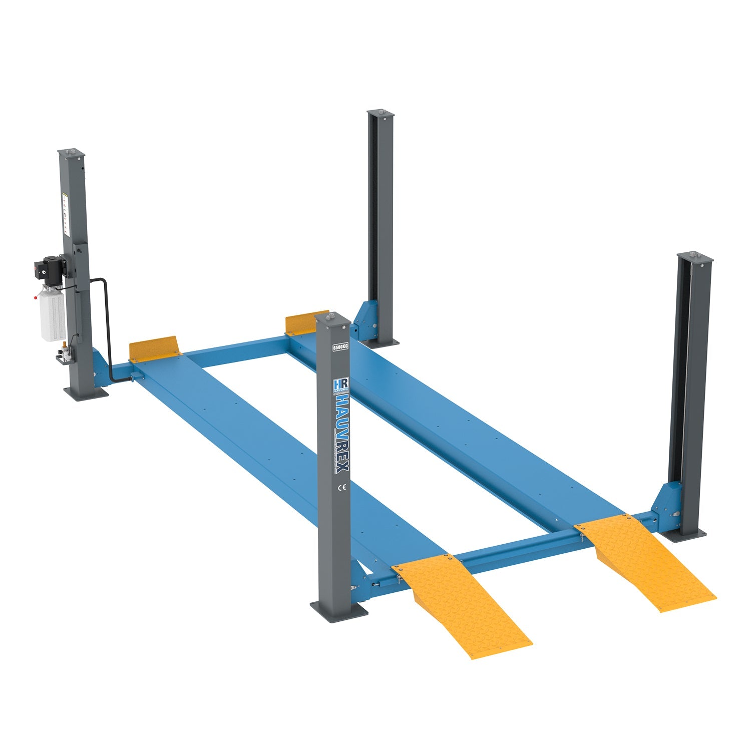 4 Post Car Lift 6.5 Ton Capacity - Heavy Duty Vehicle Hoist for Trucks & SUVs | HFL4065E Model | Perfect for Auto Repair Shops & Home Garages