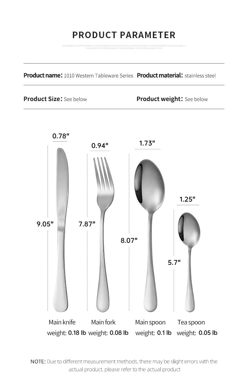 24-Piece Stainless Steel Flatware Set - Mirror Polished Dinner Forks & Cutlery Set for Home, Kitchen & Restaurant Use - Dishwasher Safe - Perfect for Everyday Dining, Dinner Parties & Catering Events