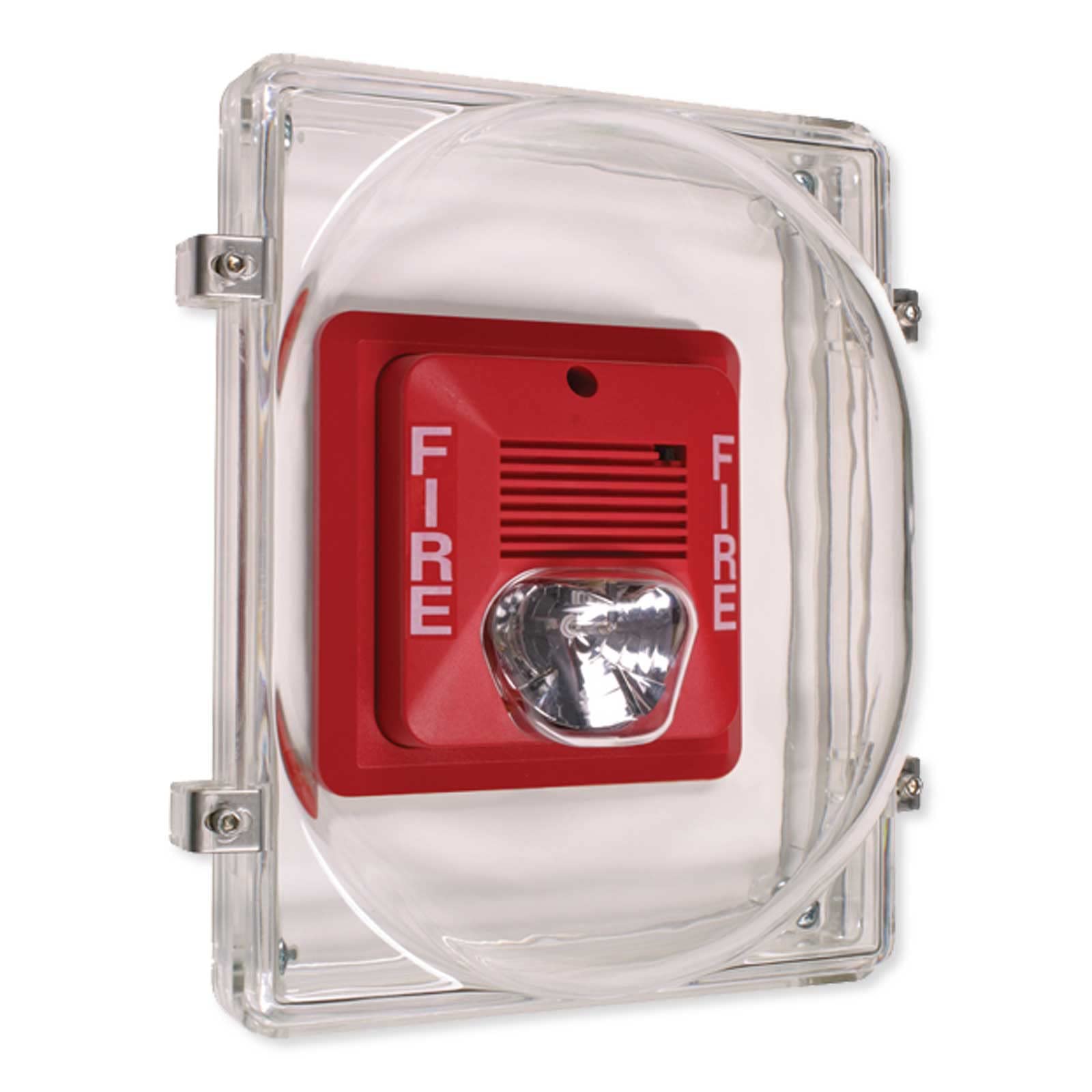 4 Inch Audible and Strobe Alarm Guard - Flush Mount Fire Safety Device for Commercial & Residential Buildings