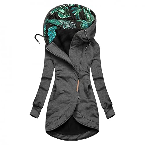 Women's Winter Hooded Sweatshirt - Long Sleeve Zip Up Fleece Jacket with Zipper Pockets & Turtleneck | Cozy Casual Pullover for Outdoor Activities, Work & Travel
