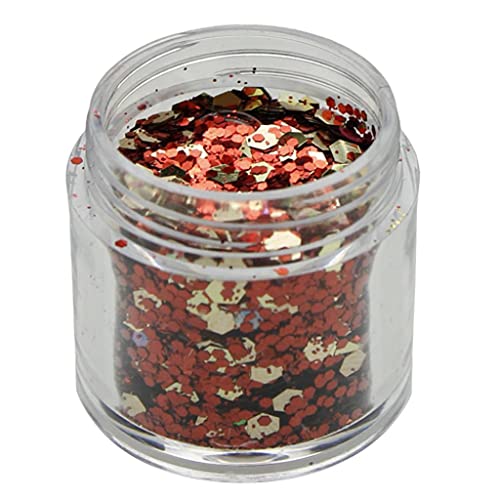 Holographic Chunky Glitter for Face, Body, Hair & Nails - Red | Festival Makeup, Cosplay, Nail Art & DIY Crafts