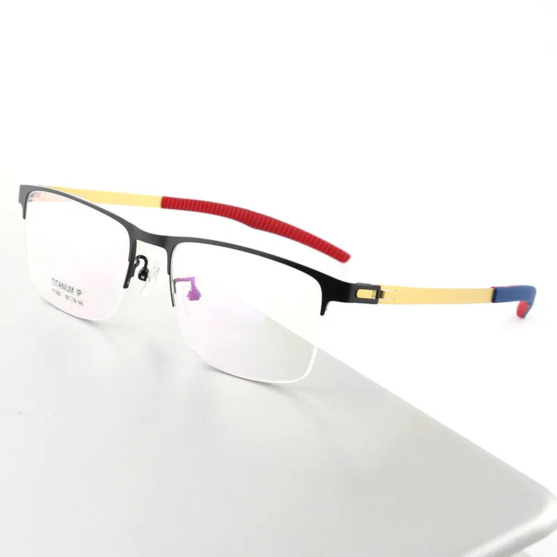 Aimee Unisex Semi-Rimless Square Titanium Sports Eyeglasses 2992 - Lightweight Durable Frames for Running, Cycling & Outdoor Activities