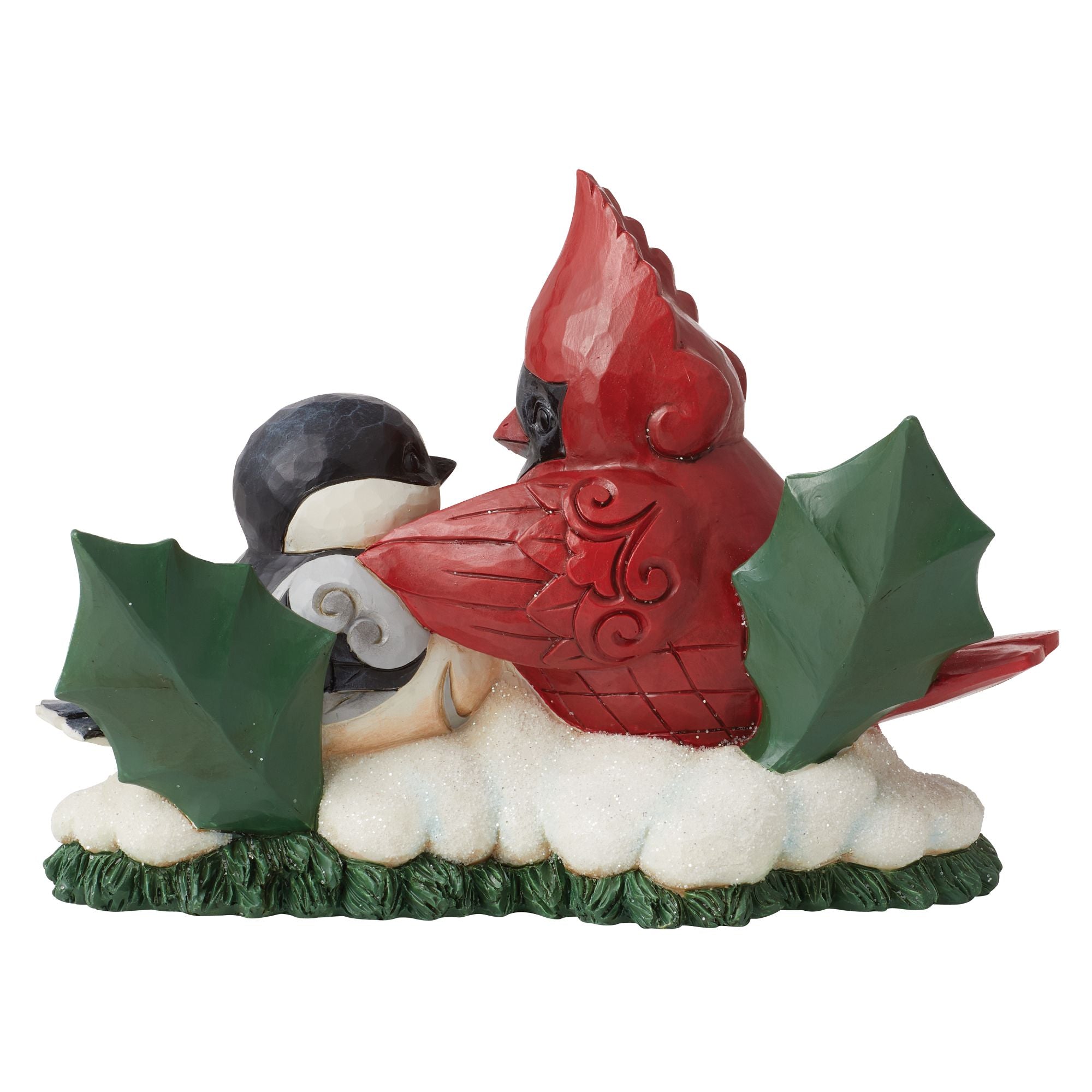 HG Cardinal & Chickadee Figurines - Handcrafted Bird Statues for Home Decor, Garden Ornaments, and Gift Ideas - Perfect for Christmas, Spring Decor, and Bird Lovers Collection