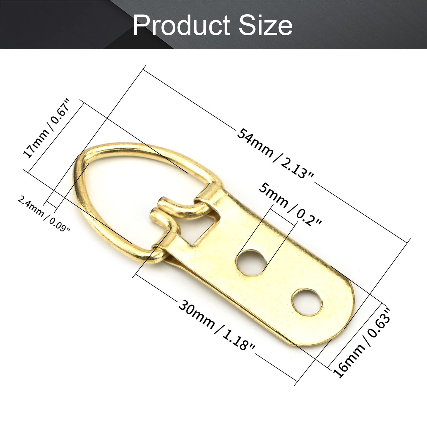 MroMax 100PCS Gold Ring Frame Buckles 2.13