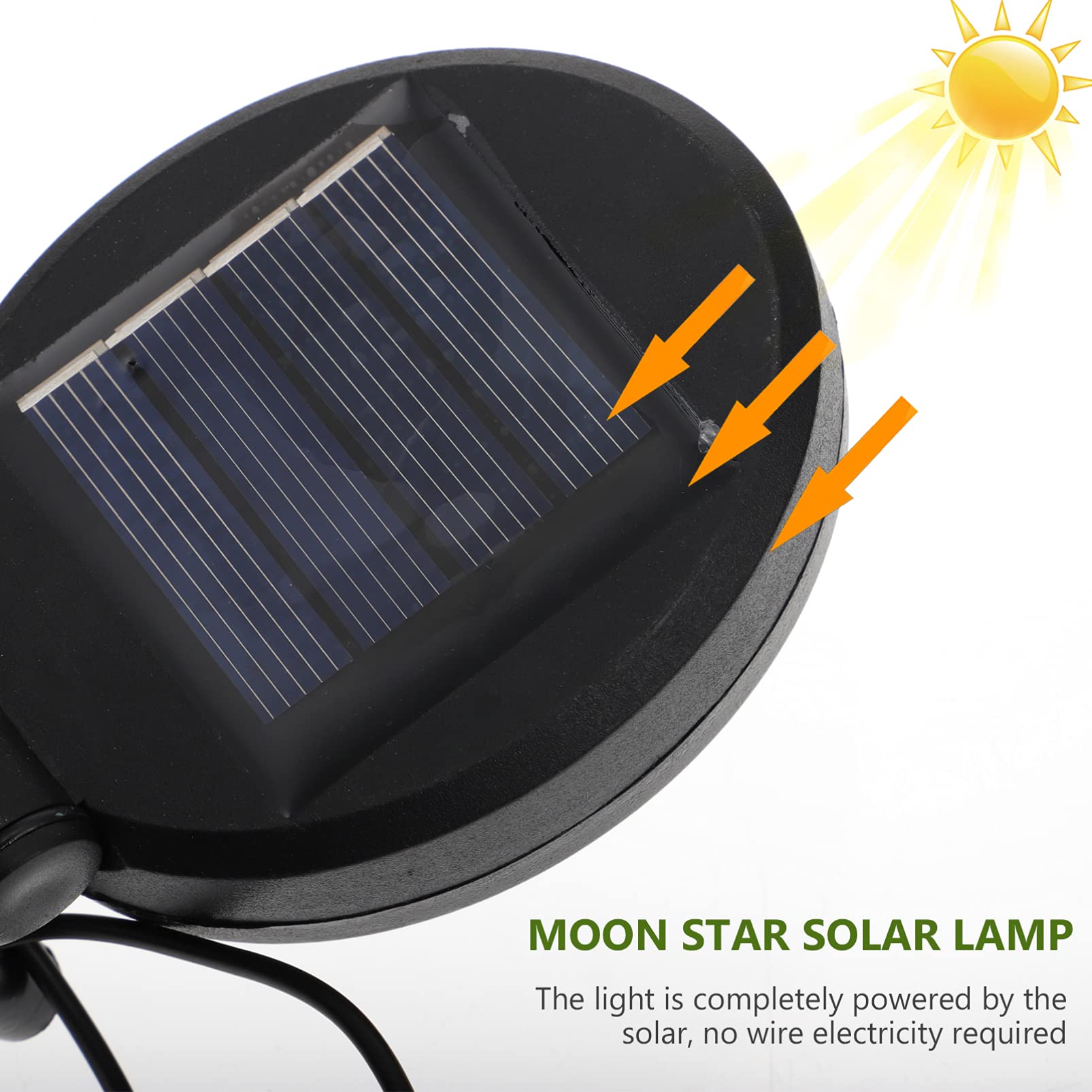 Solar Powered Moon & Star Shaped LED Ground Lights - Waterproof Outdoor Pathway Lighting for Garden, Lawn & Landscape Decoration | Perfect for Patios, Walkways & Backyard Ambience