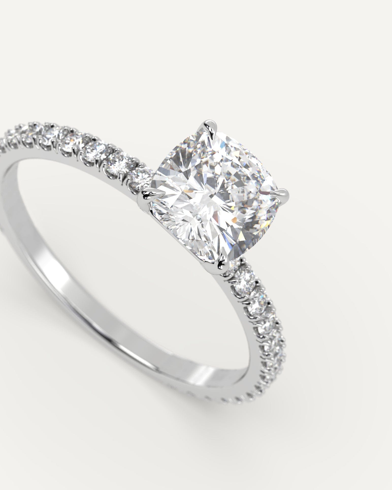 1 Carat Cushion Cut Diamond Engagement Ring - 14K White Gold Wedding Band for Women - Perfect for Proposals, Anniversaries & Bridal Jewelry