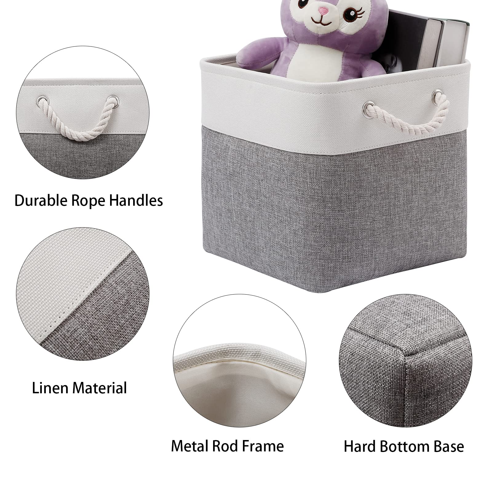 Collapsible Fabric Cube Storage Bins 11