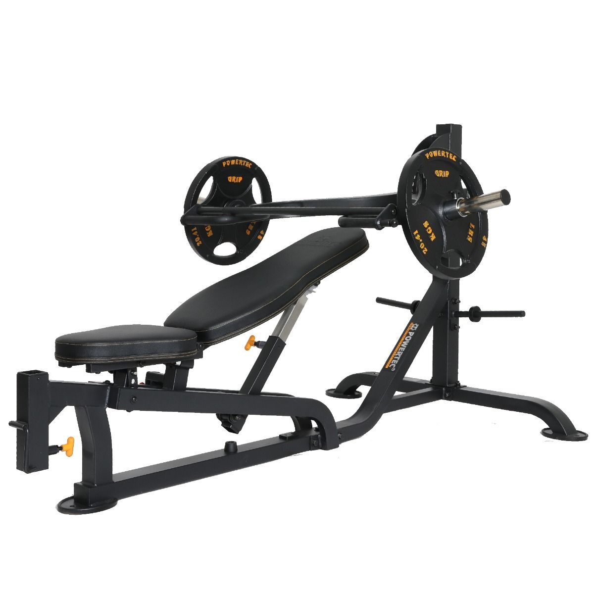 Powertec Workbench Multi Press WB MP20 with Isolator Arm - Heavy Duty Home Gym Equipment for Strength Training & Weightlifting