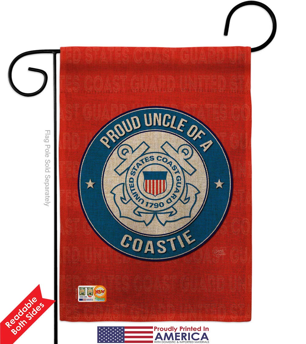 USCG Semper Paratus Burlap Garden House Flag Kit - Double-Sided 28x40 Inch Armed Forces Coast Guard Yard Banner - Perfect for Military Veterans, Retirees & Patriotic Home Decor