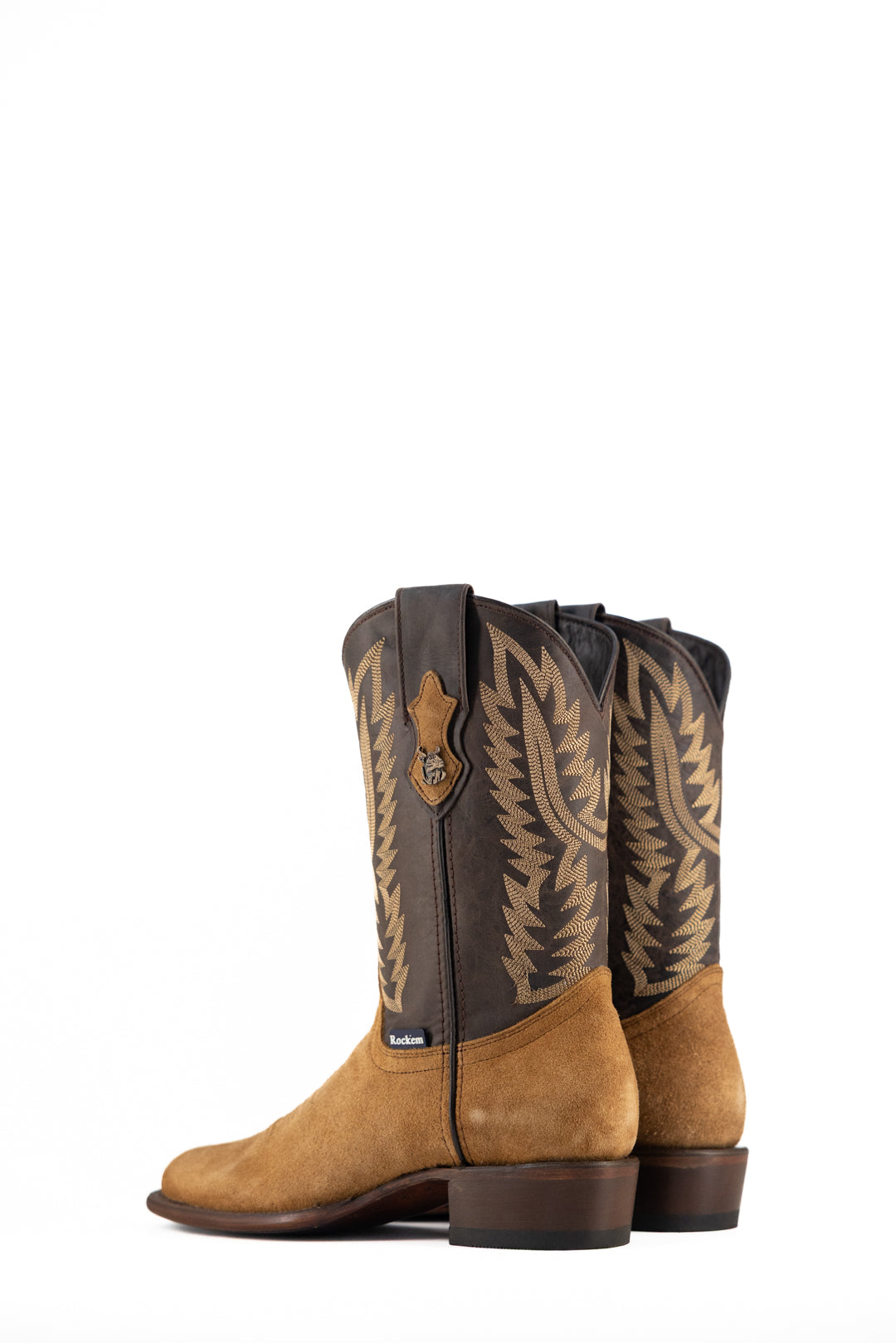 **Men's Marvin Roughout Round Toe Cowboy Boots - Western Style Leather Work Boots for Riding, Country Fashion & Outdoor Activities**