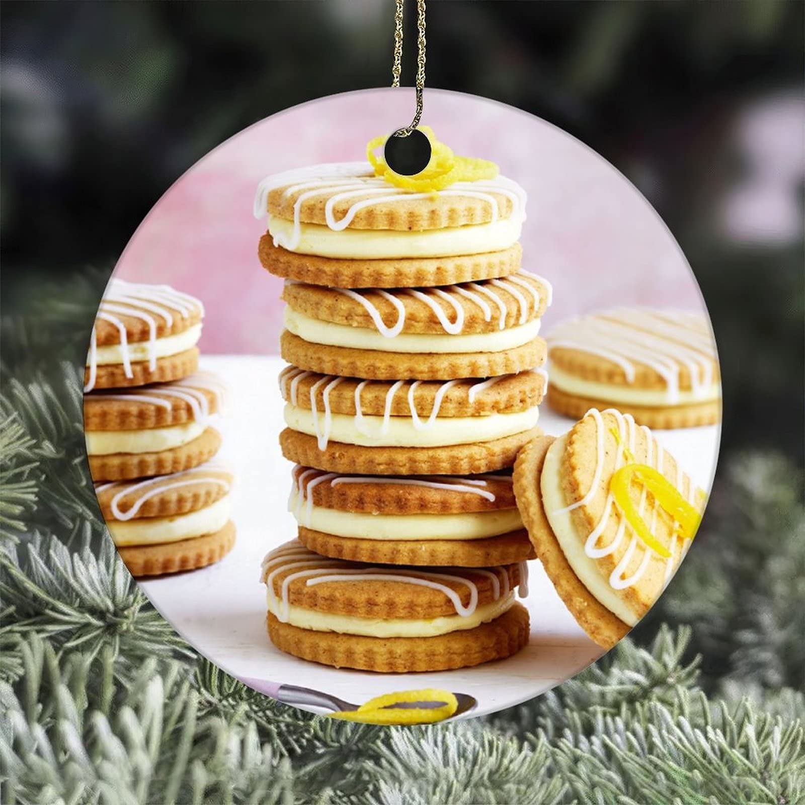 Festive Christmas Biscuit Ornament - Handmade Holiday Tree Decorations for Xmas, Home & Party Decor - Perfect for Gifts, Stocking Stuffers & Holiday Celebrations
