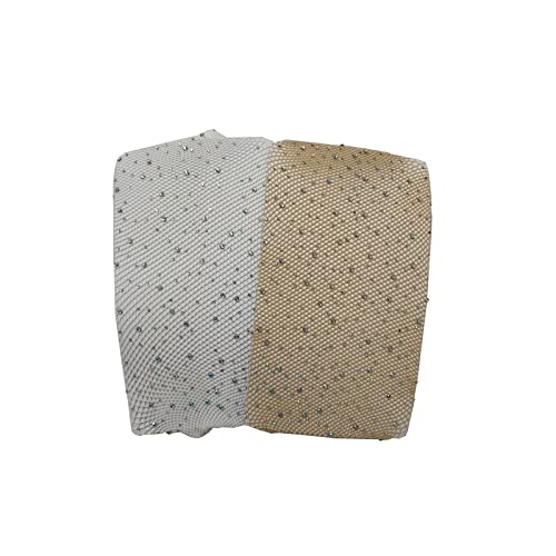 Rhinestone - Light Brown + White