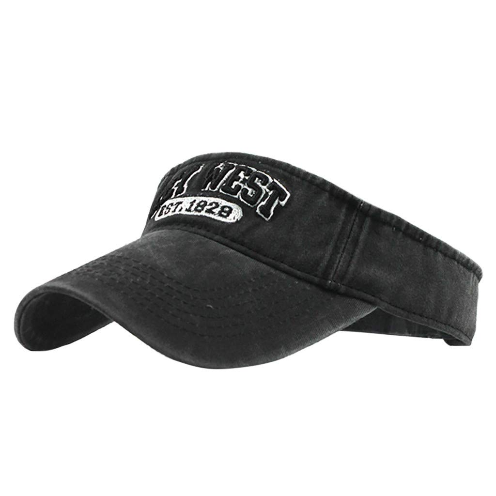 Washed Canvas Unisex Adjustable Baseball Cap - Outdoor Sun Hat with Embroidery & Roll-Up Visor - Perfect for Hiking, Fishing, and Summer Beach Activities