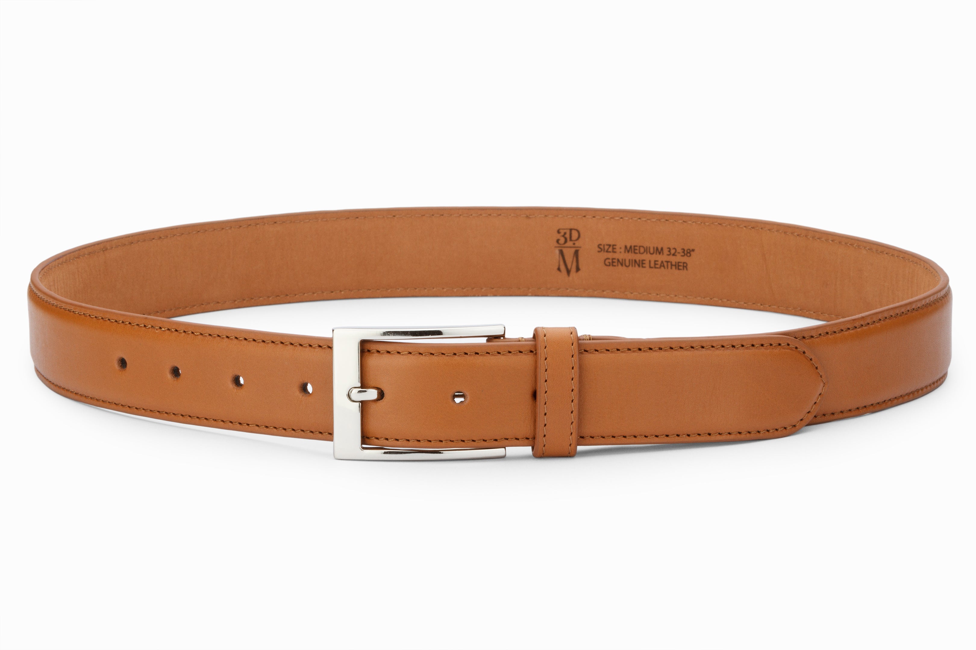 Premium Flat Leather Belt in Tan - Stylish & Durable for Men & Women | Perfect for Casual, Office & Formal Outfits