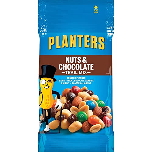 Planters Nut & Chocolate Trail Mix (00027) - Healthy Snack for Hiking, Camping & Office - Bulk Packed Nuts, Dried Fruits & Chocolate Candies