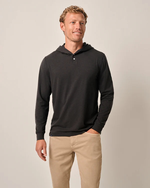 Johnnie O Solid Long Sleeve Hoodie for Men - Soft & Comfortable Pullover Sweatshirt - Perfect for Casual Wear, Outdoor Activities & Lounge Relaxation