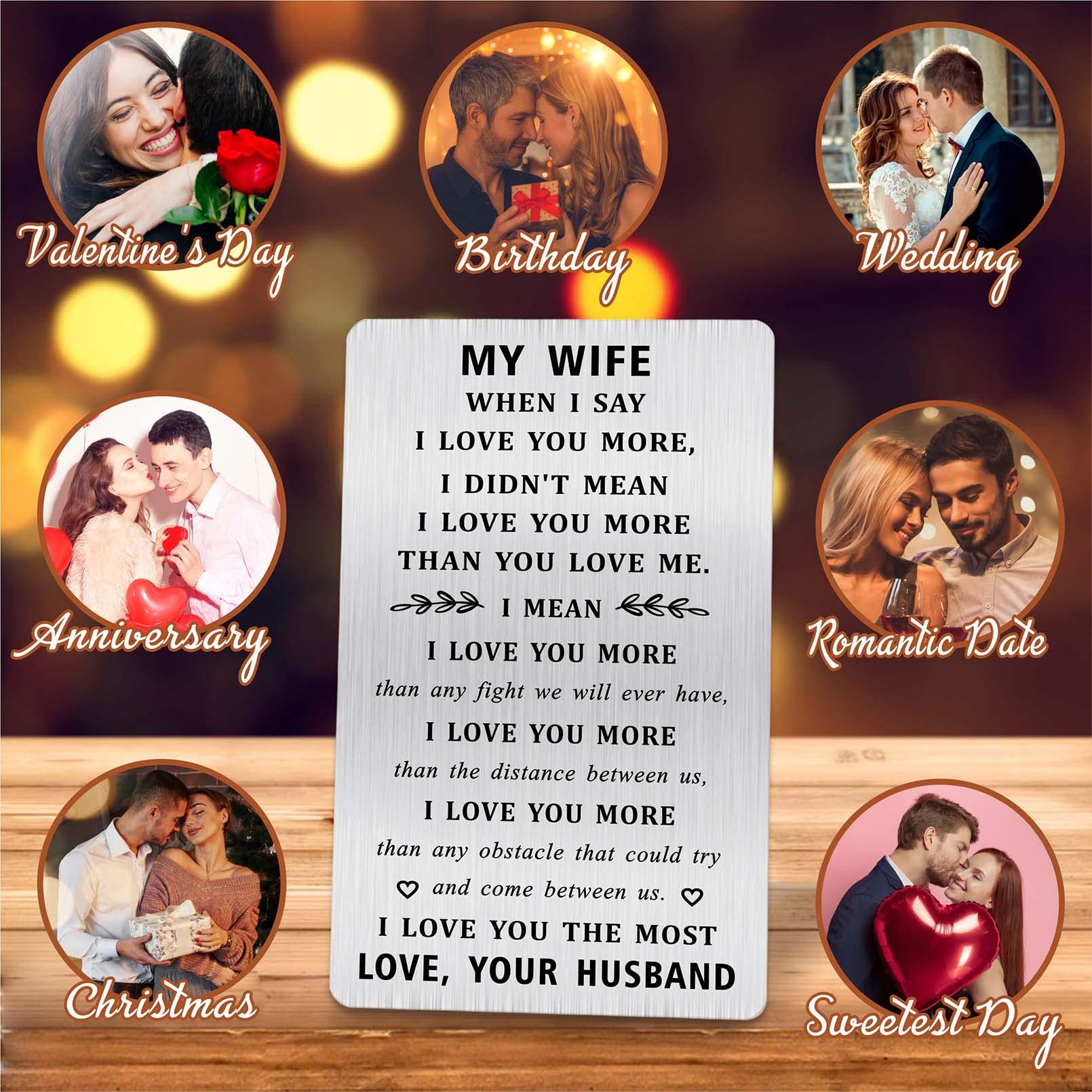 TGCNQ Love Wallet Card - Wife Gift for Birthday & Mother's Day - Romantic Keepsake for Her