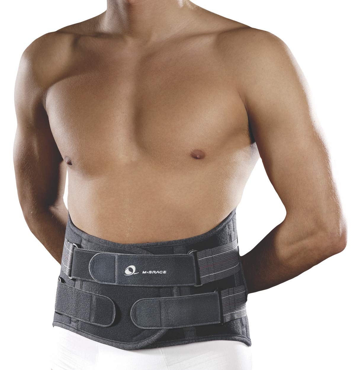 Mini Lumblock Back Brace for Men & Women - Adjustable Lumbar Support Belt for Lower Back Pain Relief - Breathable Abdominal Binder for Posture Correction (Grey, XL) - Ideal for Office Work, Driving & Sports Recovery