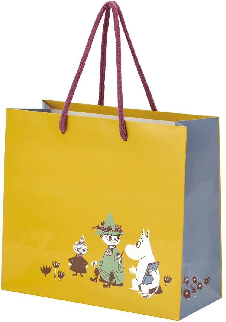 Eco-Friendly Moomin Skater PABG1 Paper Lunch Bags with Handles - Bulk Set of 100 for School, Office & Picnic Use