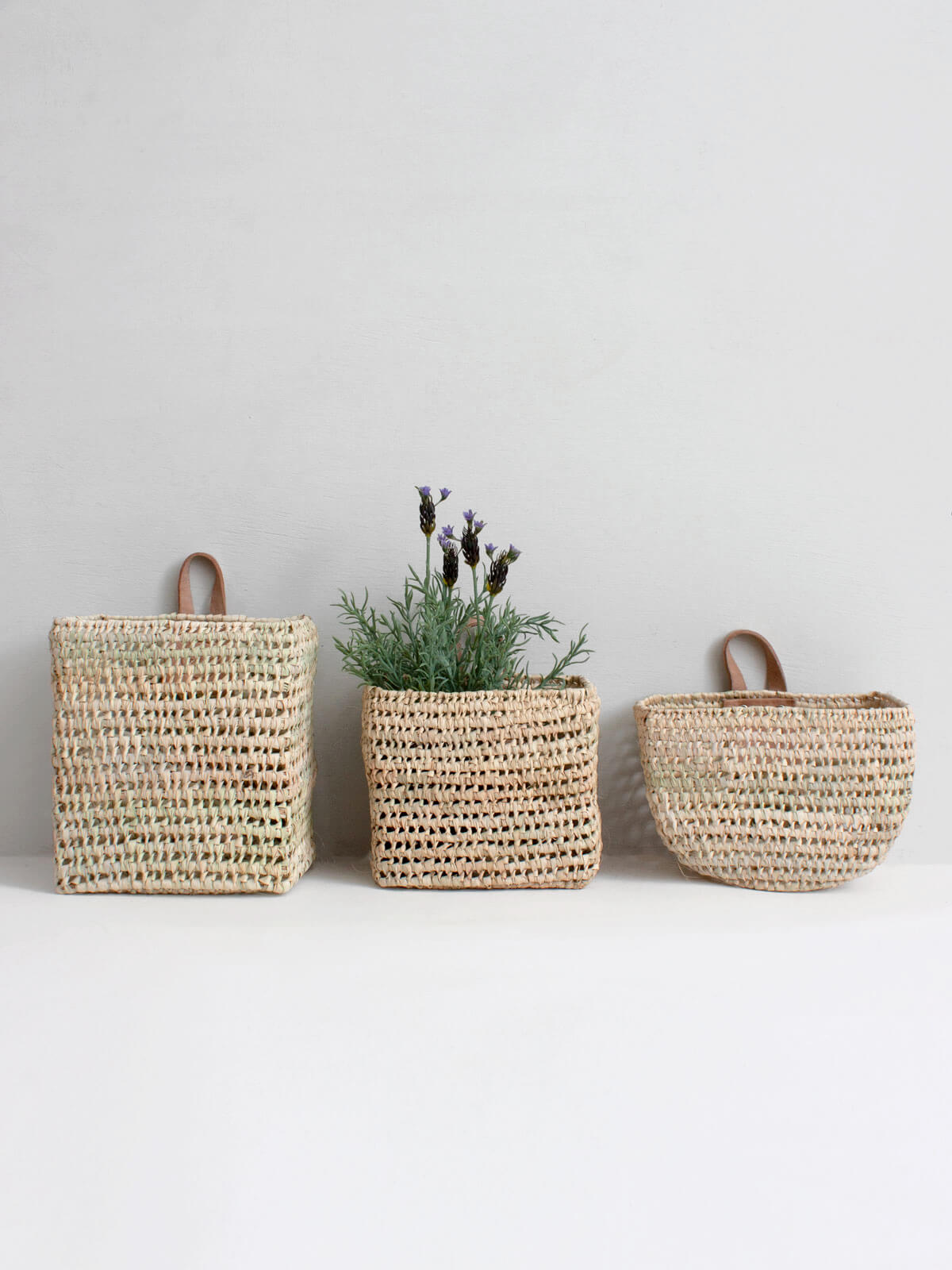 Mini Wall Baskets Set of 3 - Small Decorative Hanging Baskets for Bathroom, Kitchen, Office Organization - Perfect for Storage, Decor & Gift Ideas