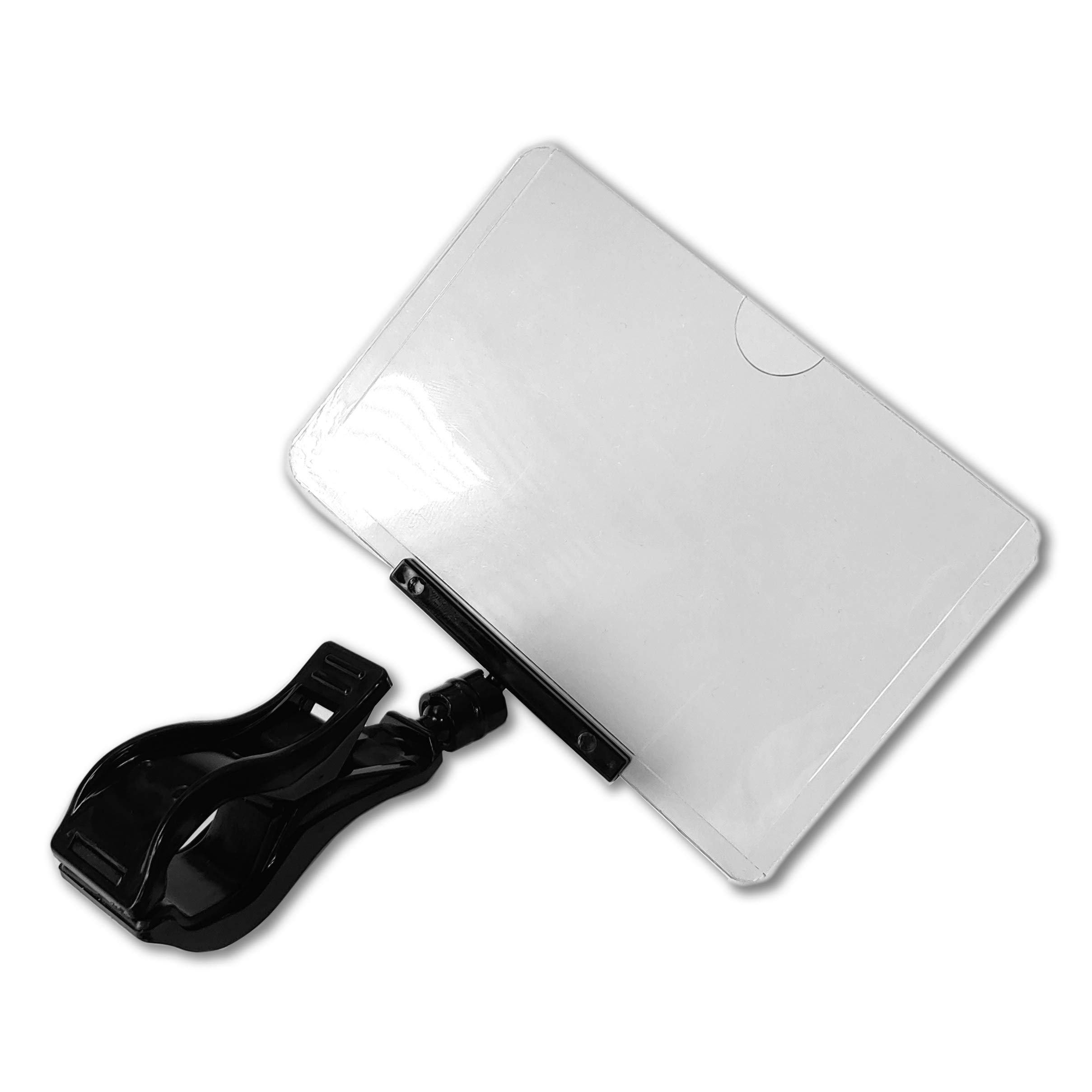 20 Pack Black Card Protector Sign Holders with 2.6