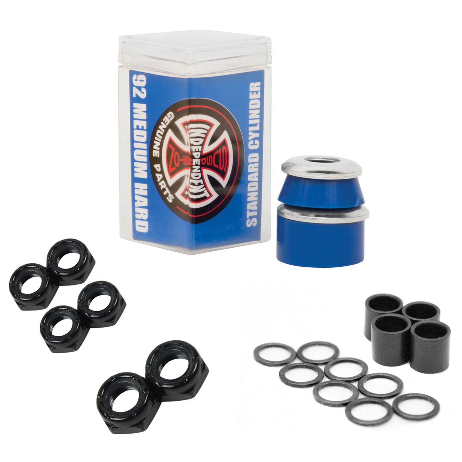 92a Independent Bushings Cylinder with Dimebag Axle - Kingpin Nuts & Speed Kit for Skateboard Trucks | High-Performance Skateboard Parts for Street & Park Riding