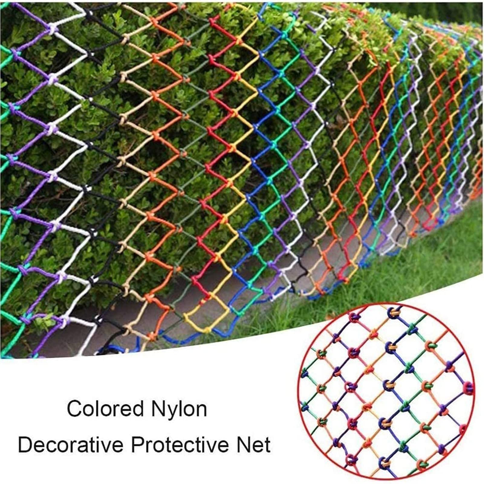 Child Safety Stair Protection Net & Balcony Anti-Fall Net - 8mm Rope, 2×4m (7×13ft) for Outdoor Playground, Cargo Trailer & Home Safety | Prevent Kids Injury with Durable Safety Netting | Perfect for Stairs, Balconies, Decks & Play Areas