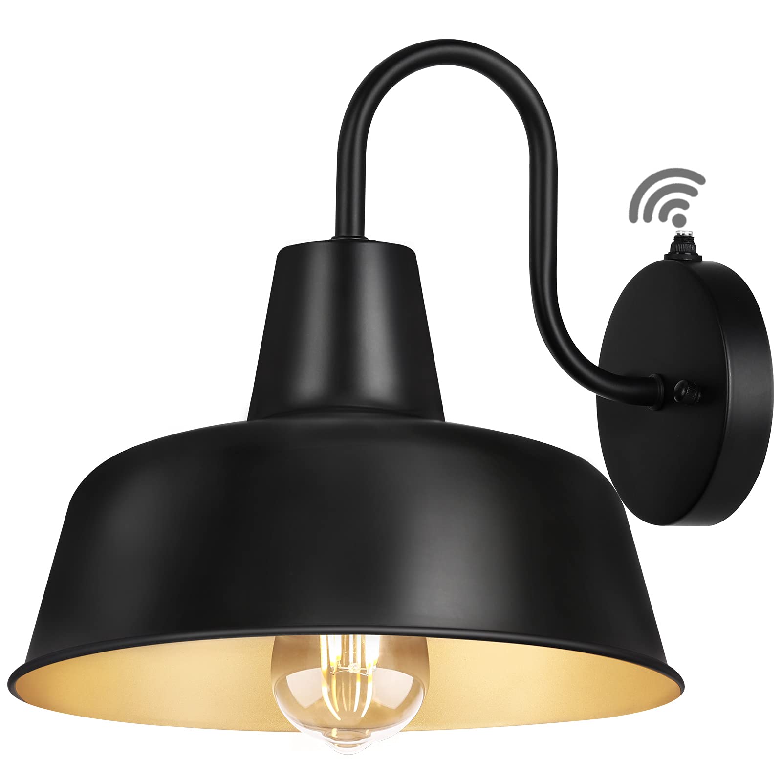 CINOTON Black Vintage Farmhouse Outdoor Wall Sconces - Dusk to Dawn Exterior Lighting Fixtures 2-Pack for Porch, Entryway, Garage & Barn - Weatherproof Wall Mount Lanterns for Patio, Garden & Backyard Decor