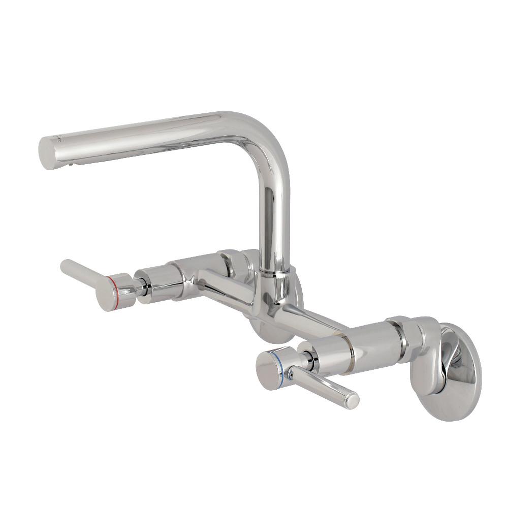 Kingston Brass Concord 8-Inch Adjustable Center Wall Mount Kitchen Faucet - KS812 - Perfect for Modern Farmhouse & Commercial Style Kitchens