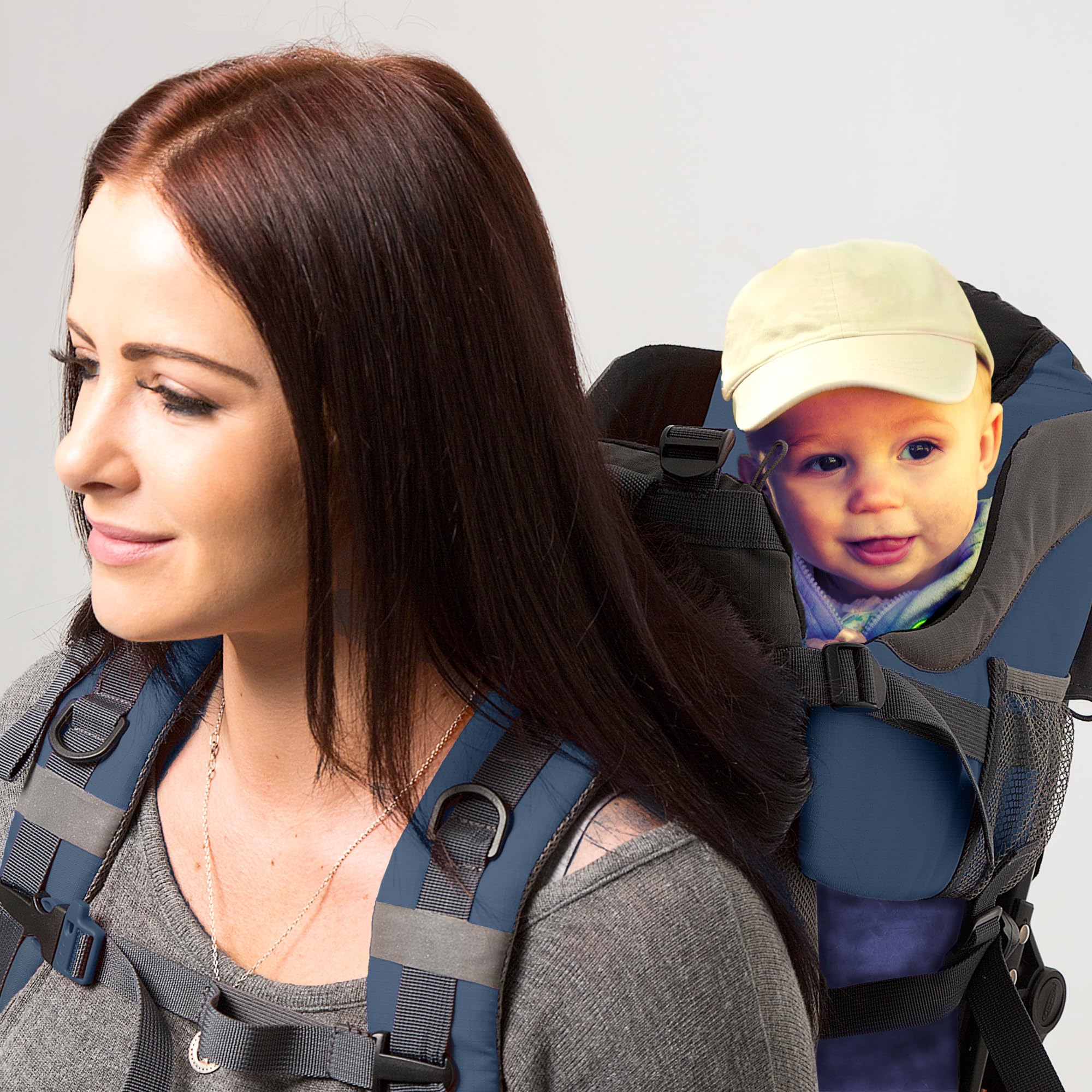 Best Hiking Baby Carrier Backpack - Ergonomic Toddler & Infant Carrier with Adjustable Straps, Diaper Changing Pad, Insulated Pocket & Weatherproof Hood for Outdoor Adventures - Perfect for Hiking, Camping and Family Travel