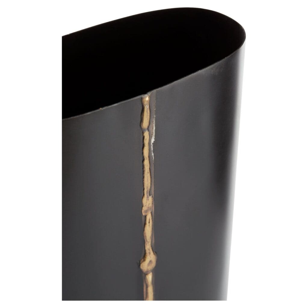 Cyan Design 11358 Begonia Vase - Small Black Ceramic Flower Vase for Home Decor, Wedding Centerpieces & Tabletop Arrangements