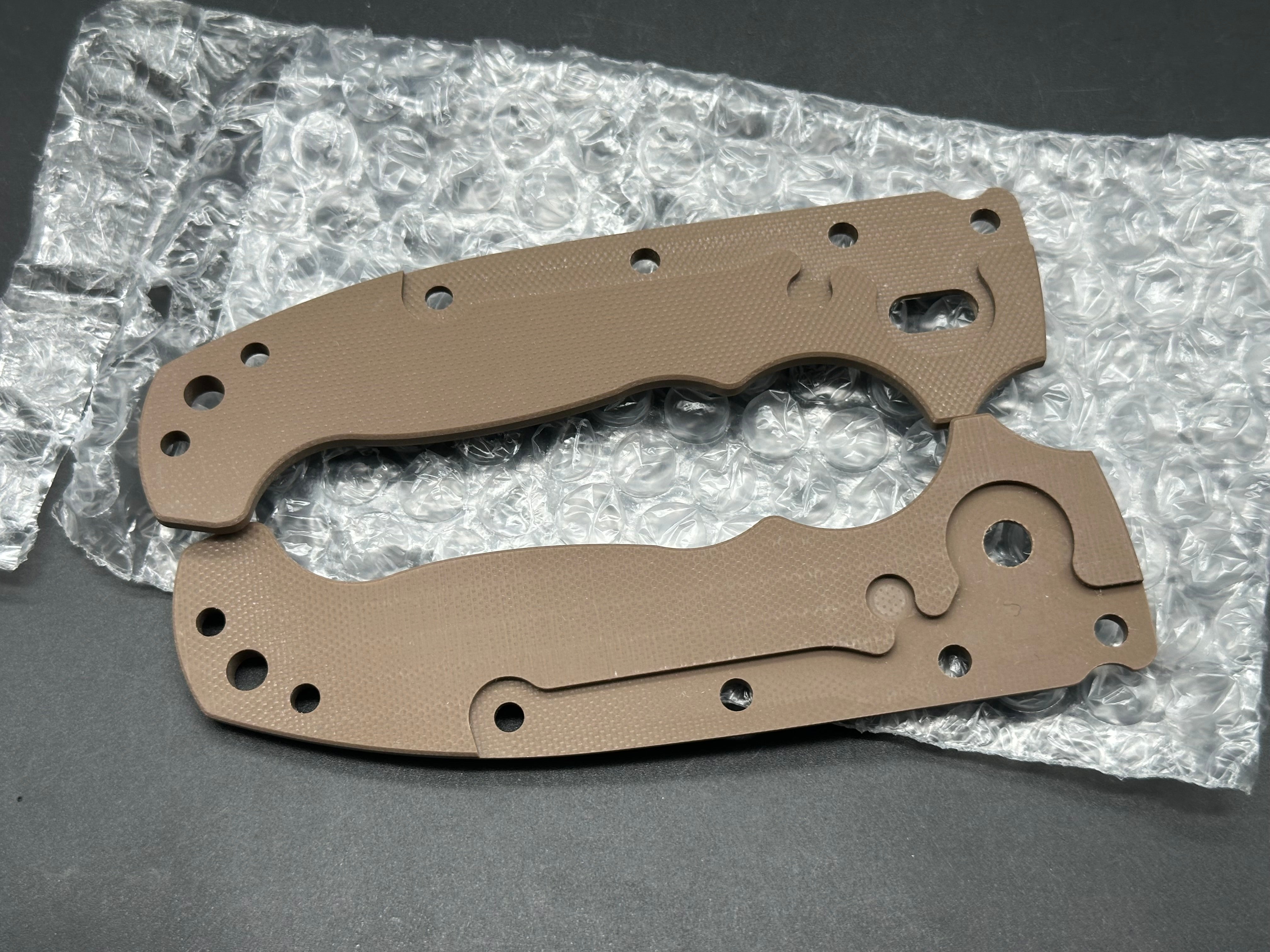 Demko Peel Ply Knife Scales - Earth Color G10 Textured Grip for EDC, Outdoor & Tactical Use - Perfect for Camping, Hiking & Survival Gear
