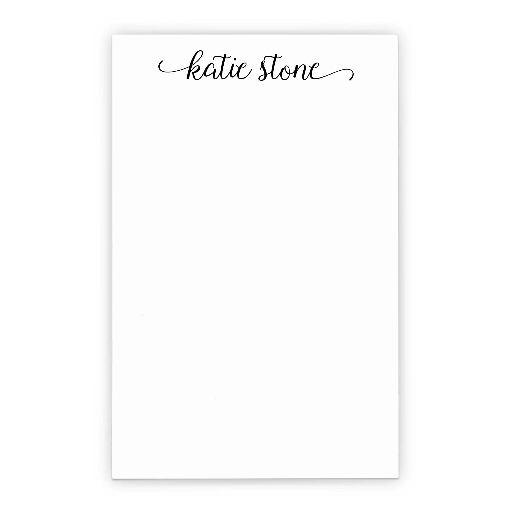 Personalized Notepads for Women - Custom Name Script Stationery, 5.5x8.5 Inch Letter Writing Paper, 50 Sheets - Perfect for Journals, Gifts & Office Notes