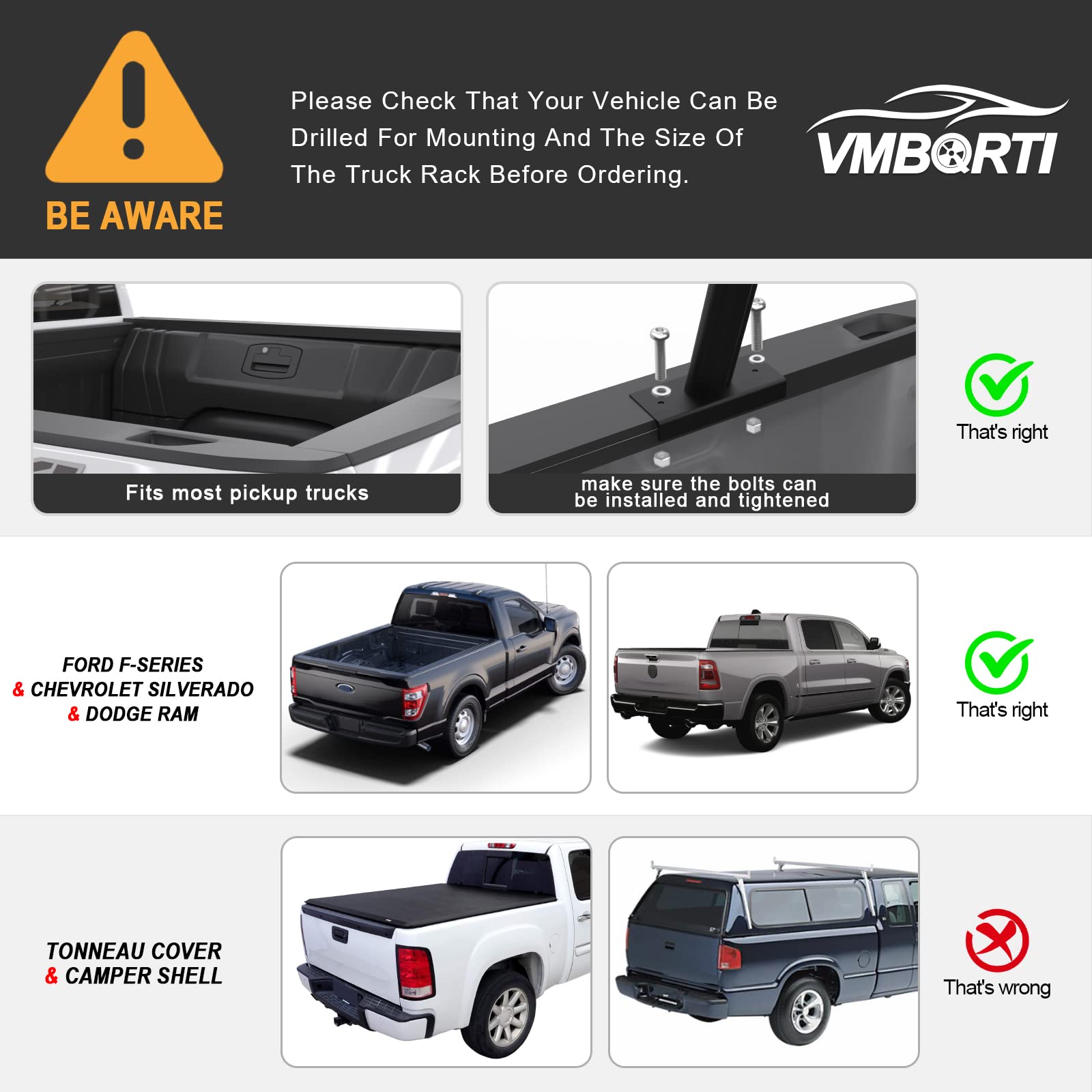 Heavy Duty Aluminum Truck Ladder Rack - Adjustable Universal Pickup Truck Bed Ladder Rack with 800 lbs Capacity (Black) | Perfect for Construction, Roofing & DIY Projects