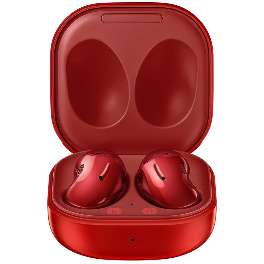 SAMSUNG Galaxy Buds Live SM-R180 Wireless Bluetooth Earbuds with Active Noise Cancelling (ANC) - Renewed Like New Mystic Red Limited Edition - Compatible with iOS & Android - Perfect for Workouts, Commuting & Travel