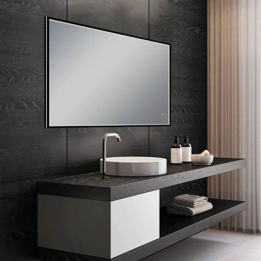 Premium LED Lighted Mirror with Front & Backlit, Dimmer & Defogger - 2 Sizes for Bathroom Vanity, Makeup & Shaving - Perfect for Home & Salon Use