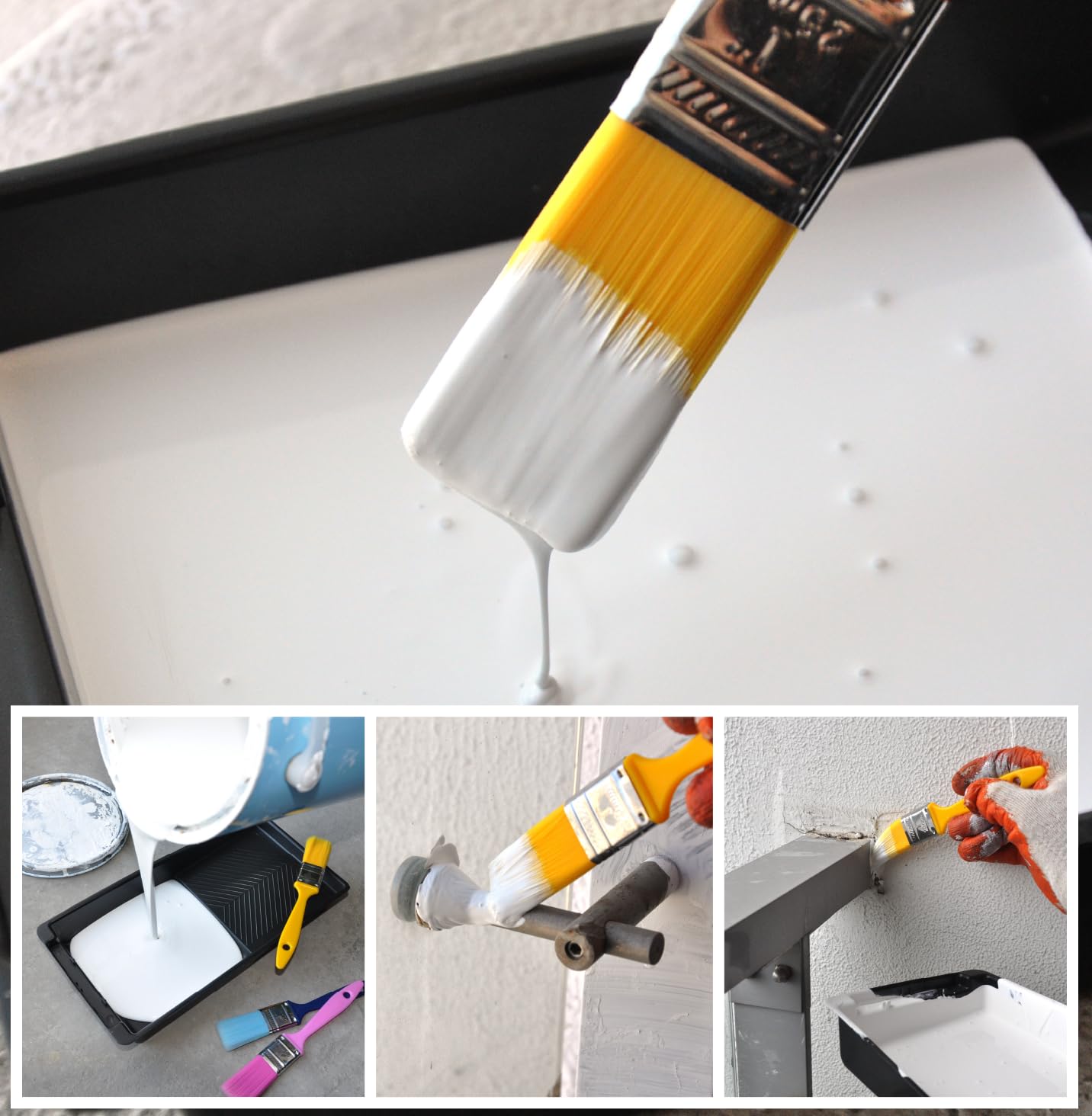 12 Pack Small Paint Brushes 1 Inch - Professional Acrylic Oil Painting Brushes for DIY Crafts, Wall Touch Up, Trim & Detail Work - Perfect for Artists, Home Decor & Miniature Painting Projects