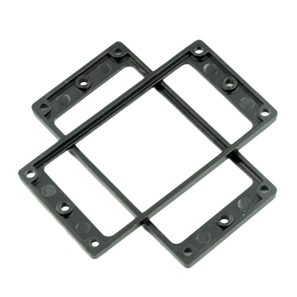 2x Plastic Pickup Frame Mounting Rings for LP Electric Guitar - Black Replacement Parts | Perfect for Gibson Les Paul Style Guitars & DIY Guitar Upgrades