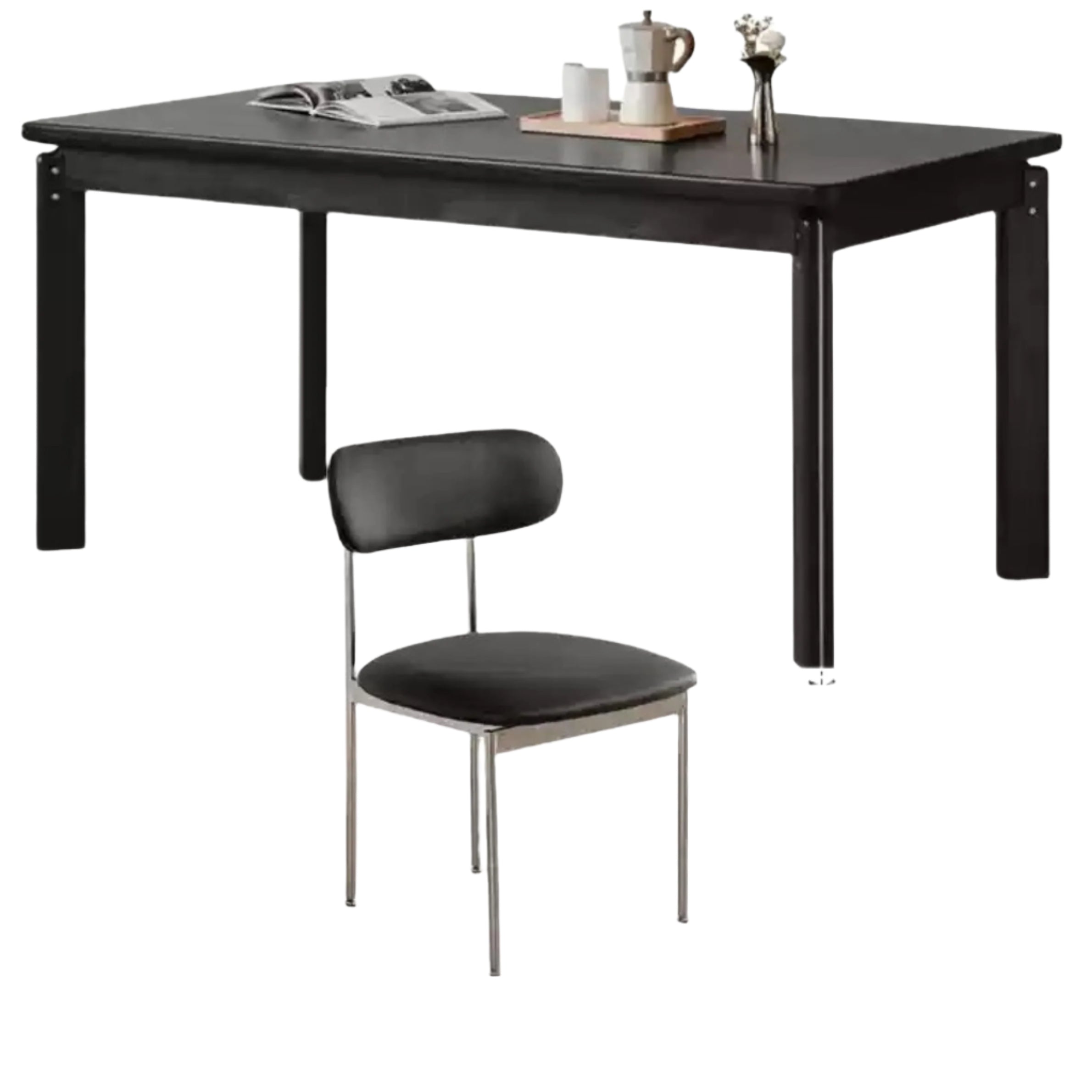 Solid Oak Wood Large Dining Table - Rustic Farmhouse Style for 6-8 People - Perfect for Family Gatherings & Dinner Parties
