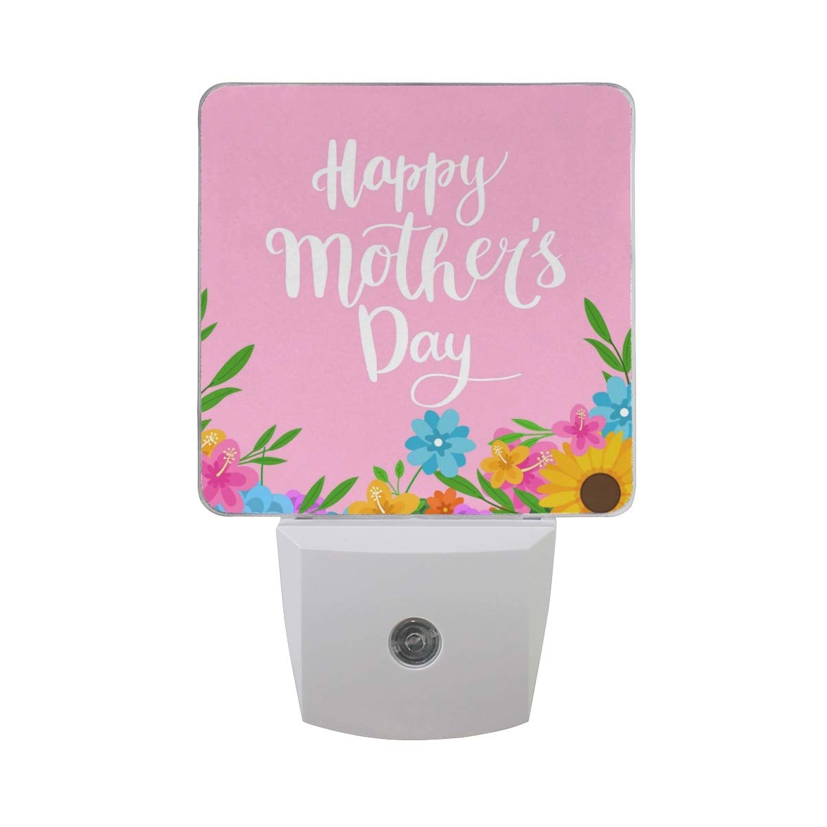 Happy Mother's Day Gift - Set of 2 LED Plug-in Night Lights with Auto Dusk-to-Dawn Sensor, Warm White Nightlight for Bedroom, Bathroom, Nursery & Hallway - Perfect for Nighttime Safety and Cozy Home Decor
