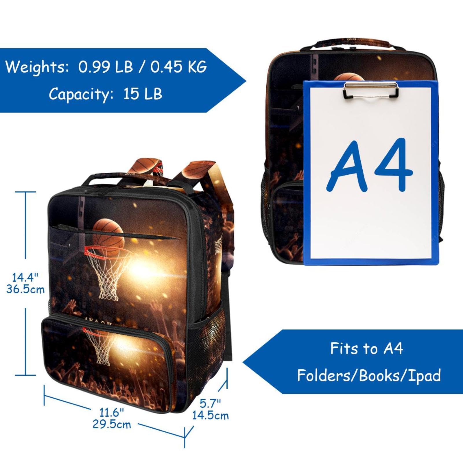 Best Travel Backpack for Women & Men - Durable Basketball Backpack with Hoop - Perfect for Gym, Sports, School & Outdoor Adventures