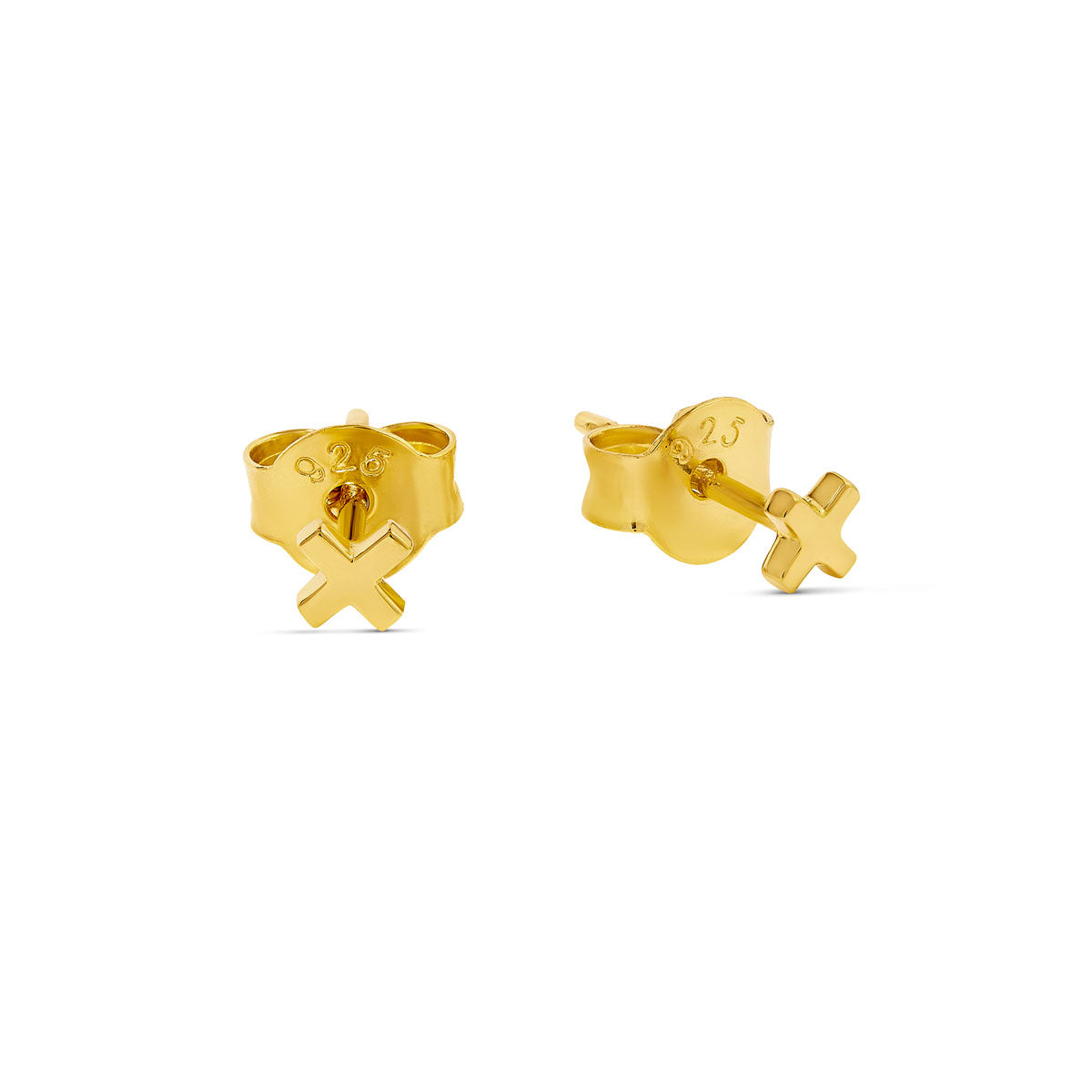 Tiny Kiss Studs Gold Earrings for Women - 14K Gold Plated Minimalist Stud Earrings - Perfect for Everyday Wear, Gift Giving & Special Occasions