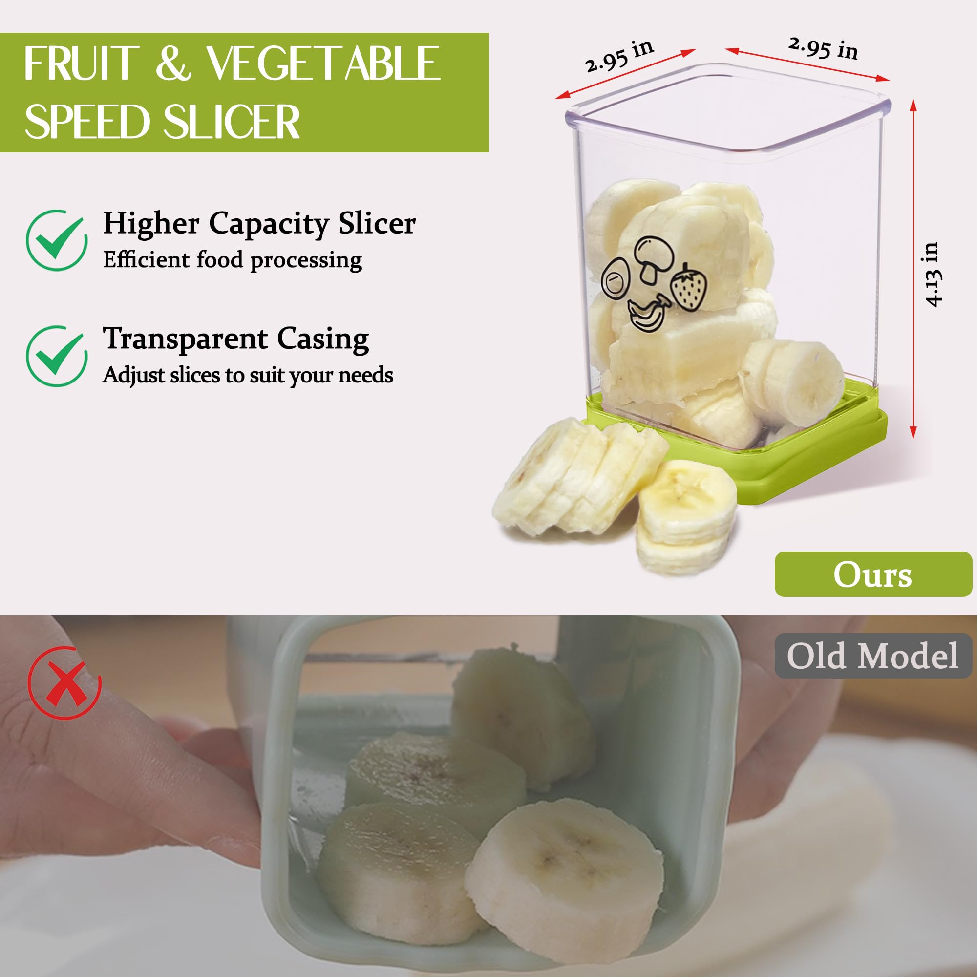 Premium Stainless Steel Fruit Slicer Cup - 5-in-1 Strawberry, Egg, Banana & Vegetable Cutter with Push Plate | Fast & Easy Fruit Salad Maker | Perfect for Smoothie Bowls, Party Platters & Healthy Snacking (Green Kitchen Gadget)