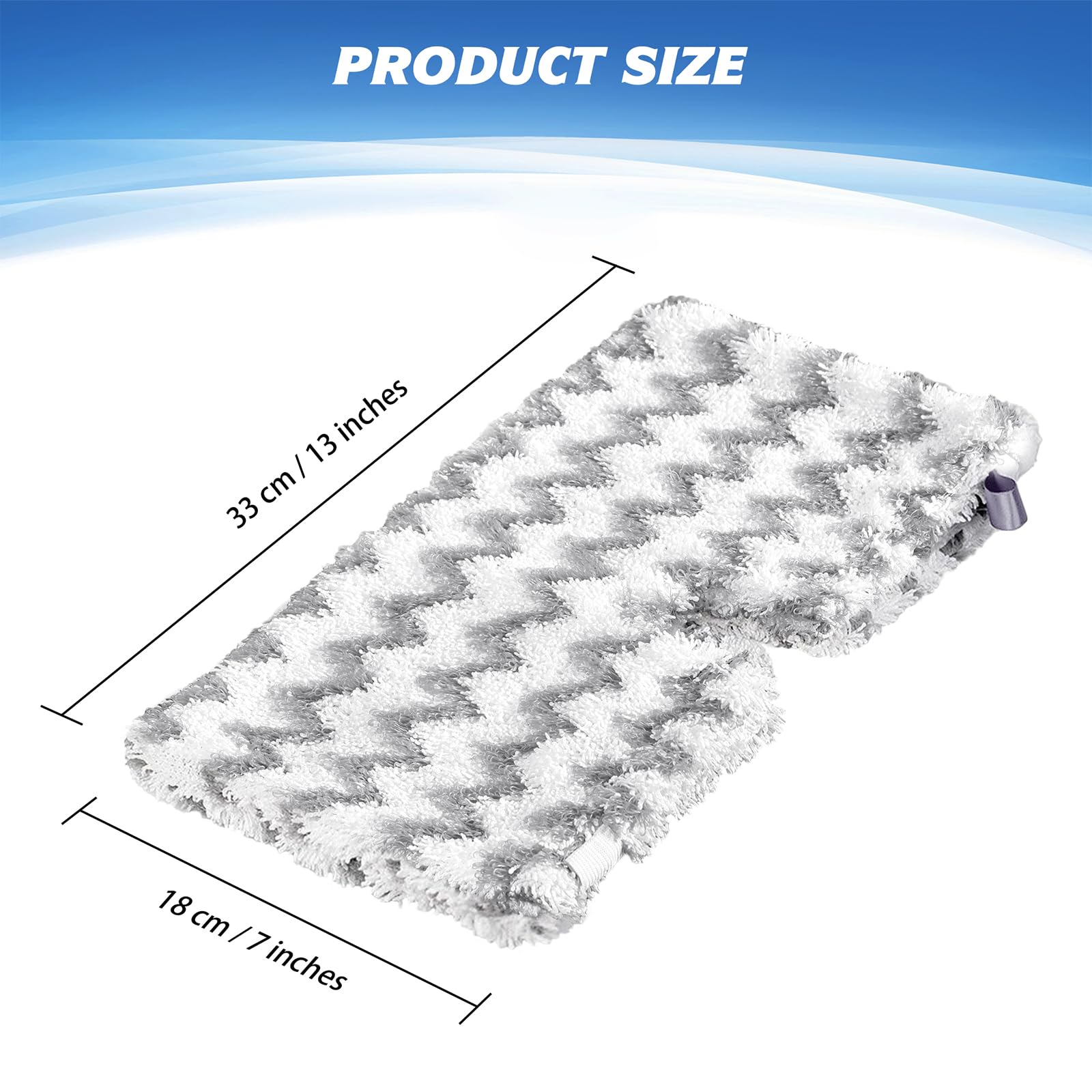 Tidy Monster Steam Mop Pads with Scrub Strips - Microfiber Replacement Pads for Shark Steam Pocket Mop S3500 Series (S3501, S3601, S3550, S3801, S3901, SE450, S3601D, S3901D) - 3-Pack White - Perfect for Deep Cleaning Floors & Tile Surfaces